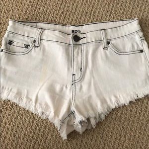 BDG White Jean Shorts